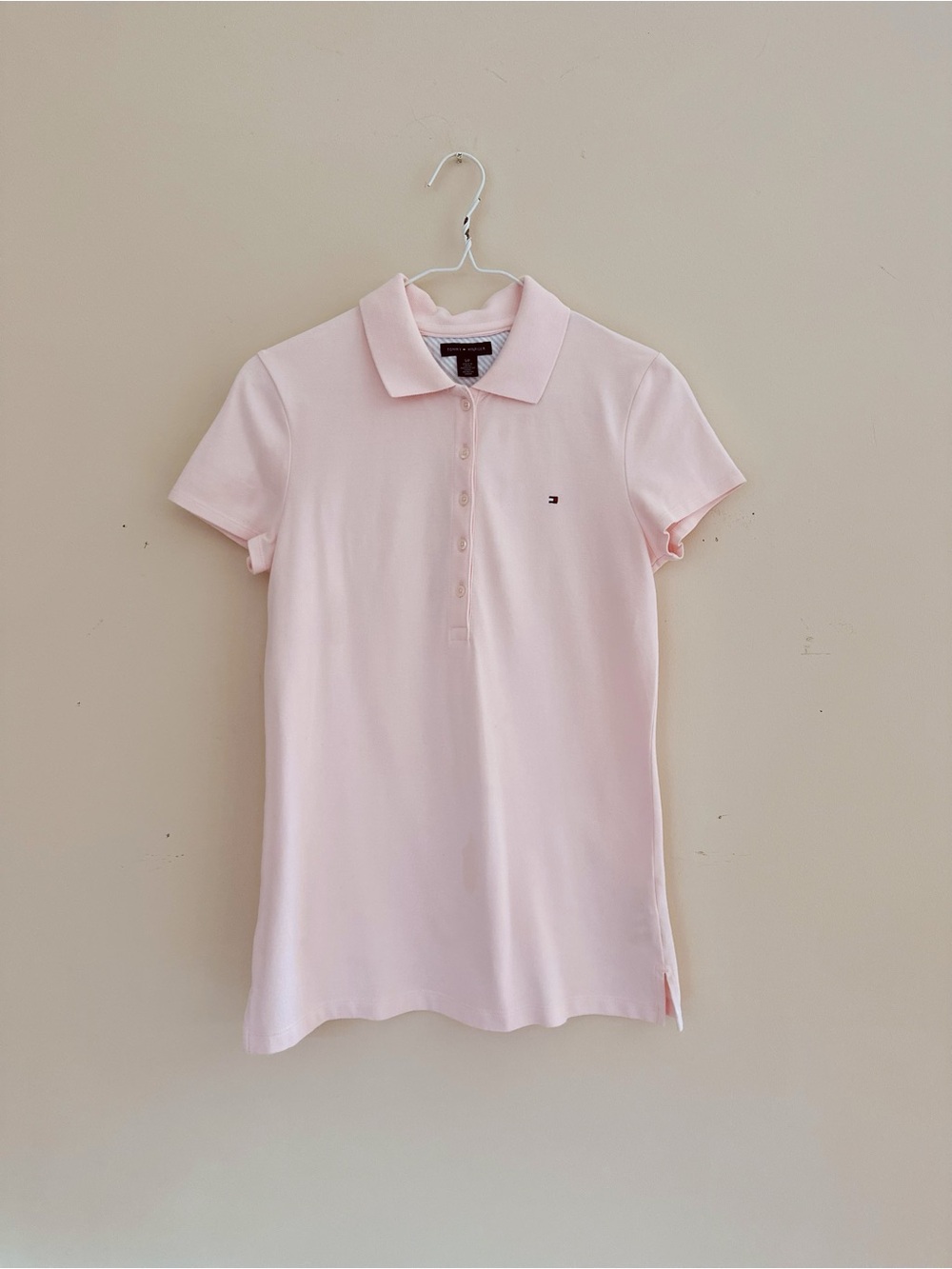 Tommy Hilfiger Pale Pink Short Sleeve Polo Size S Like New